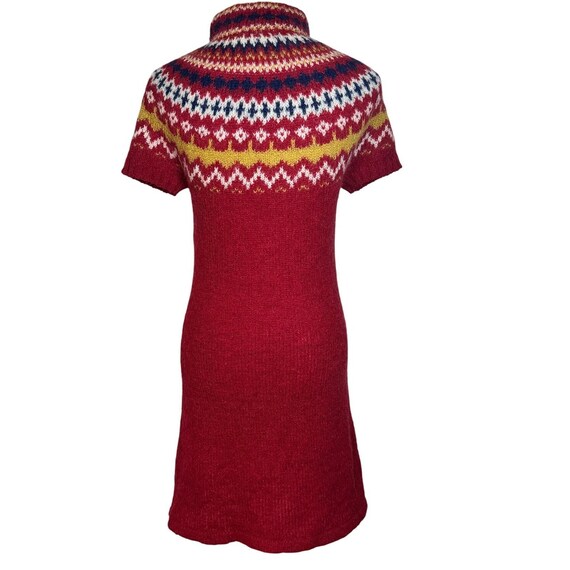 fair isle christmas dress Red Knitted Christmas Reindeer Fairisle Pattern Dress