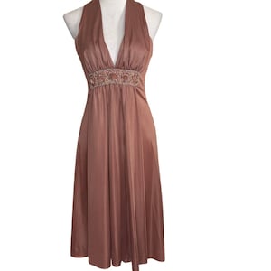 red beaded cocktail dress Olisa Cowl Neck Beaded Mini Dress