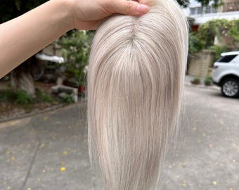 Platinum Realistic 8*10 CM Ultra-Thin Human Hair Lace Topper for Women
