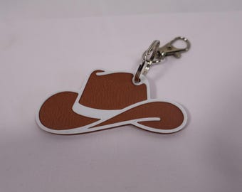 Cowboy Hat Keychain | Western Hat Bag Charm | Country Style Key Ring | Cute Western Accessory
