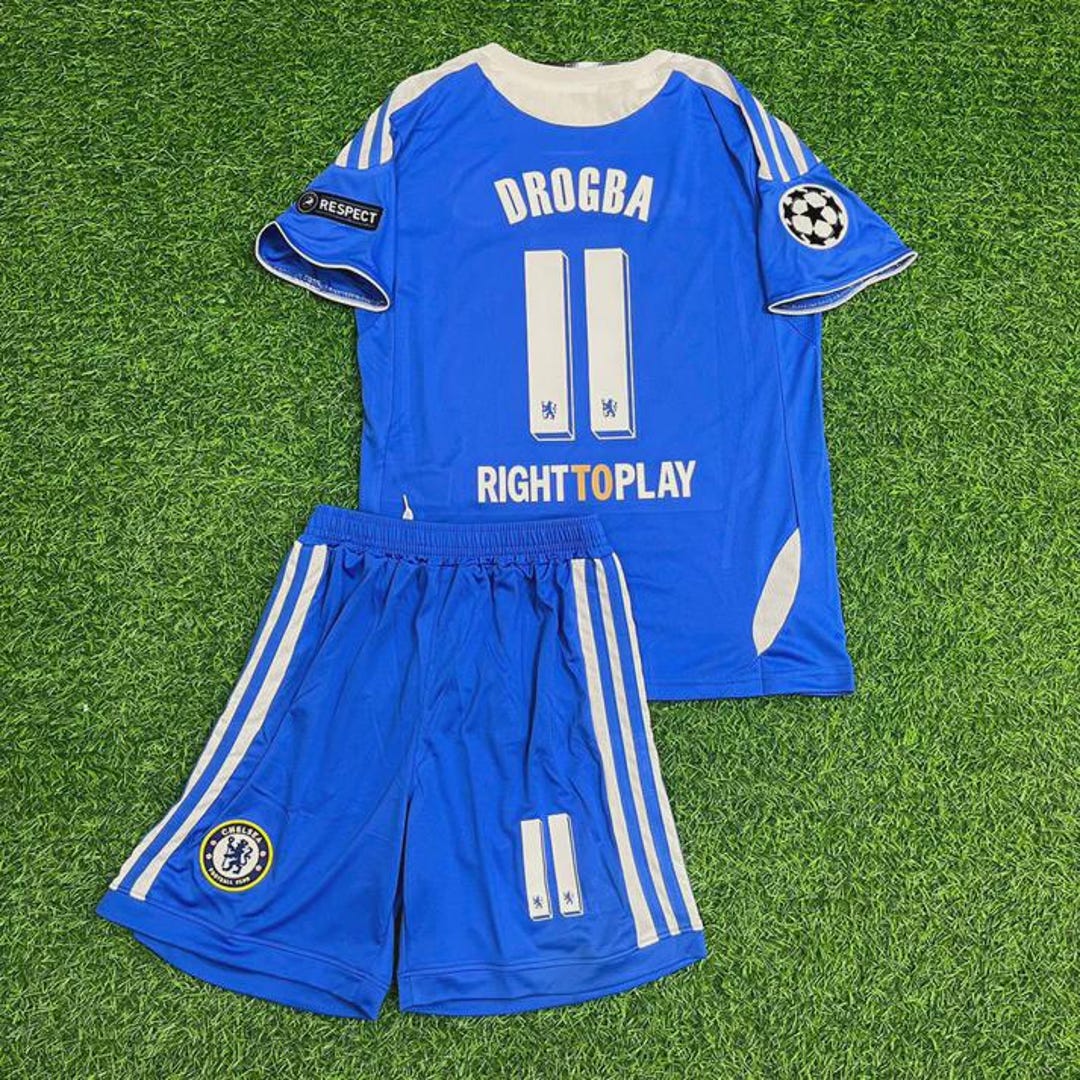 Chelsea 2012/13 Drogba Retro Kit for Kids – Classic Youth Soccer Set - Etsy