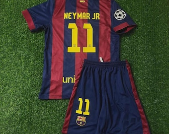 Camisa de futebol infantil retrô do Barcelona 2014/15 – Neymar nº 11