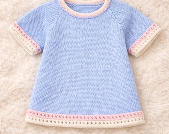 Baby Strickmuster, Strickmuster, Strickmuster, Kleinkind Pullover, Grössen 6 m-10y (PDF Download)
