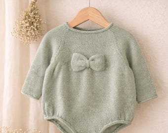 Strickmuster, Muster, Strampler, Strampler, Strampler, Strampler, Neugeborene bis Kleinkind (PDF Download)