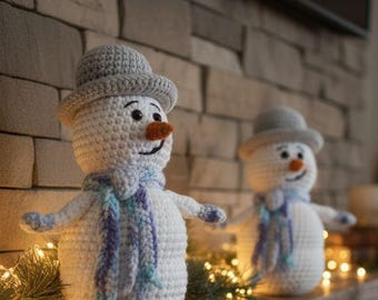 Amigurumi Schneemann Häkelanleitung, Weihnachts-Winter-Dekor (PDF-Muster)