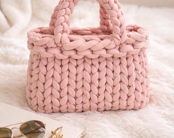 Grobstrick Korb Tasche Muster | Anfänger Freundlich (PDF Nähanleitung)