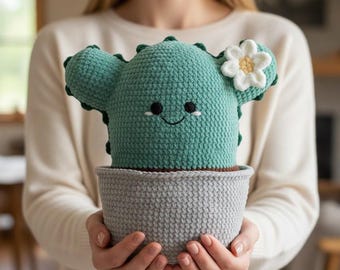 Amigurumi Kaktus Häkelanleitung PDF | Niedliche gehäkelte Pflanze | Anfängerfreundlich | Digital Download Home Decor