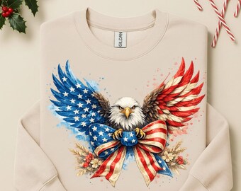 Patriotic Bald Eagle Usa, 4th of July, Watercolor Flag Eagle, 1776-2026, Retro USA 250 PNG, 4th of July PNG, Celebrate 250th Anniversary Png