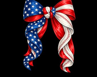 Independence Day USA Flag Bow PNG | Red White Blue Patriotic Bow Clipart | 4th of July Sublimation PNG | Vintage American Flag Bow