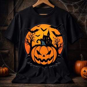 Halloweenpumpa png | Halloween Jack O'Lantern png | Spöklikt spökhuspumpa clipart | Fladdermus Halloween design | Omedelbar digital nedladdning