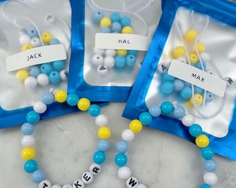 Child Party Favors, Boy Bracelet Making, Boy Birthday Party Favor, Jewelry Making Kit, Friendship Bracelets, Birthday Party Activity
