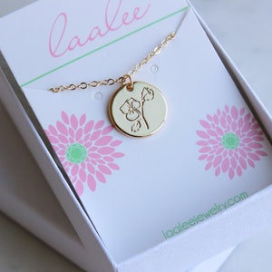 February Birthday Gift, Violet Necklace, Violet Jewelry, February Birth Flower Necklace, Birth Month Flower, Violet Flower, Flower Jewelry