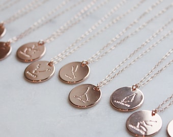 Rose Gold Constellation Necklace, Constellation Jewelry, Zodiac Necklace, Custom Zodiac Gift, Zodiac Jewelry, Christmas Gift Zodiac Sign