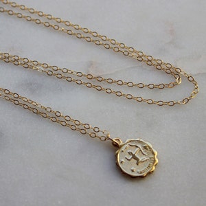 Sagittarius, Sagittarius Necklace, Gold Sagittarius Jewelry, Sagittarius Coin Necklace, Zodiac Necklace, Sagittarius Celestial Jewelry Gift