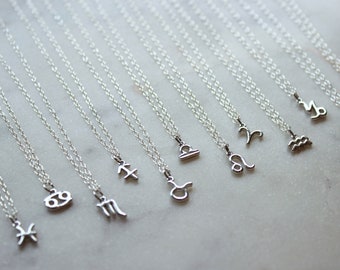 Silver Zodiac Necklace, Zodiac Jewelry, Constellation Necklace, Zodiac Sign Necklace, Astrology Necklace, Zodiac Personalized Jewelry