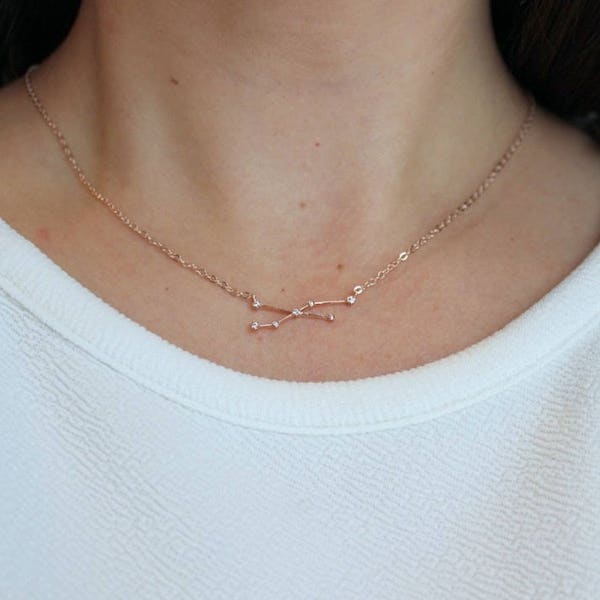 Zodiac, Inspirational Necklace, Zodiac Necklace Gold, Zodiac Necklace, Zodiac Necklaces, Gold Zodiac Necklace Constellation Trending Now