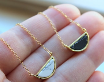 Half Moon Necklace - Etsy