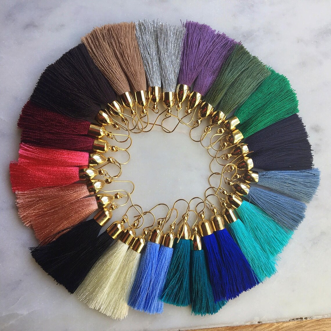 Gold Tassel Earrings Tassel Jewelry Mini Tassel Earrings Etsy