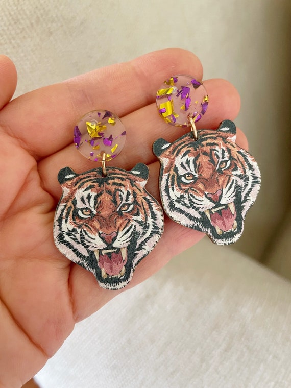 Tiger earrings sale