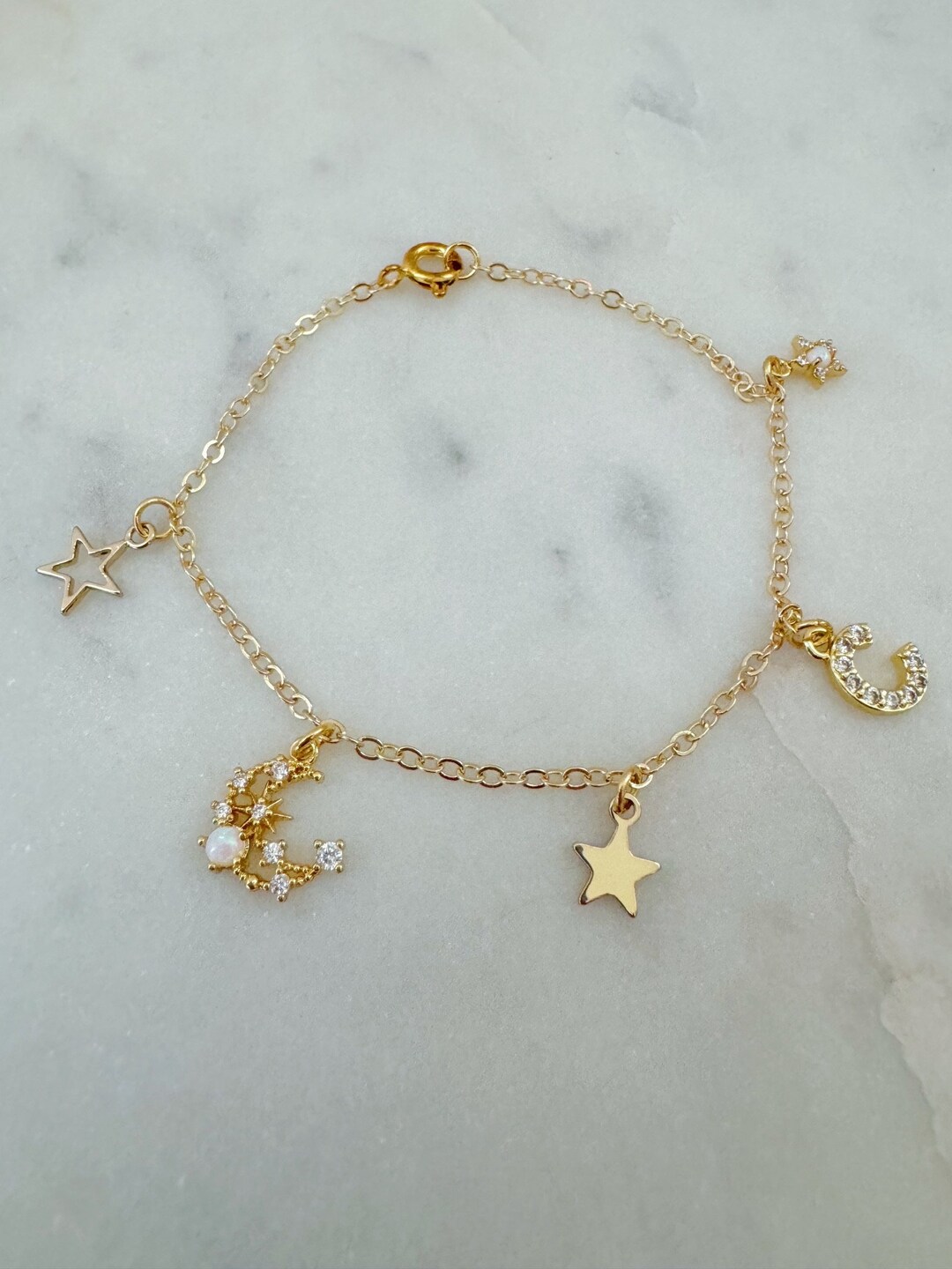 Celestial Bracelet, Nautical Bracelet, Stars Bracelet
