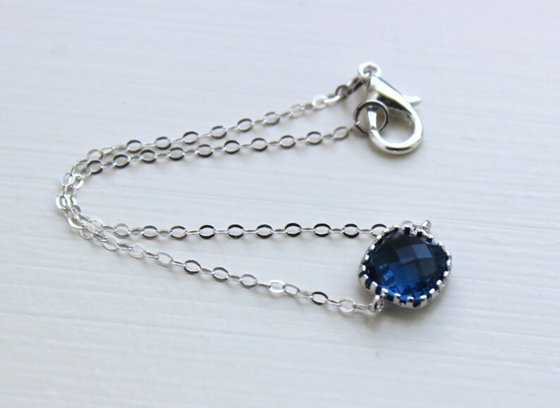 dainty sapphire bracelet