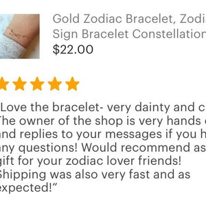 Personalized Jewelry Gift, Zodiac Jewelry, Gold Zodiac Bracelet, Zodiac Sign Bracelet, Constellation Bracelet, Celestial Wedding Party Gifts image 6