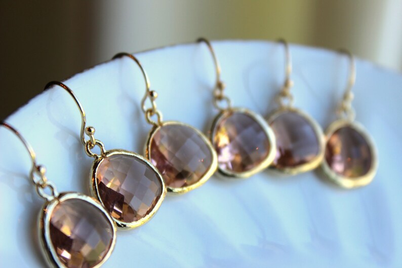 Blush Jewelry Sets Blush Bridal Jewelry Blush Pink Earrings Etsy