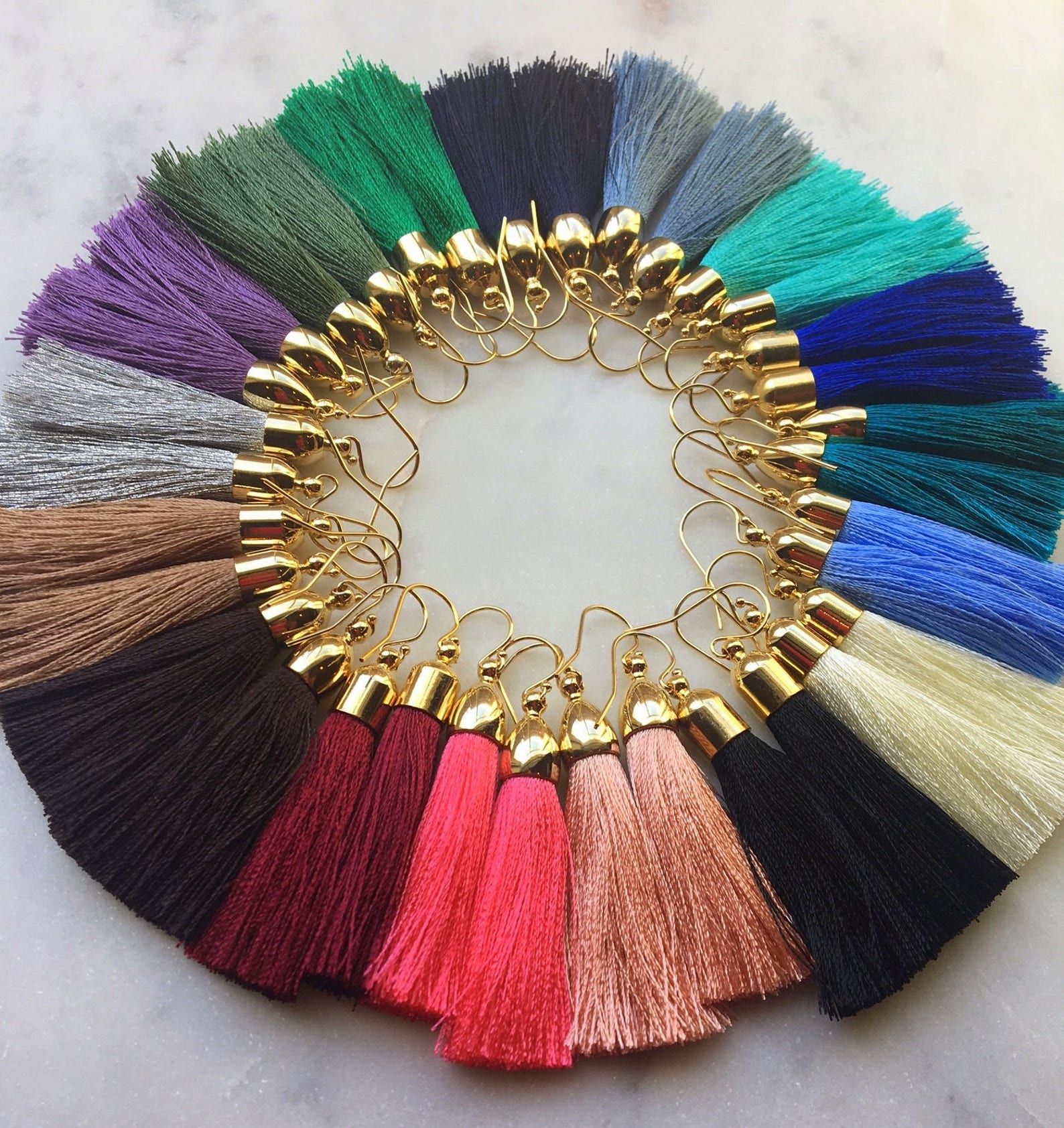 Gold Tassel Earrings Tassel Jewelry Mini Tassel Earrings Etsy