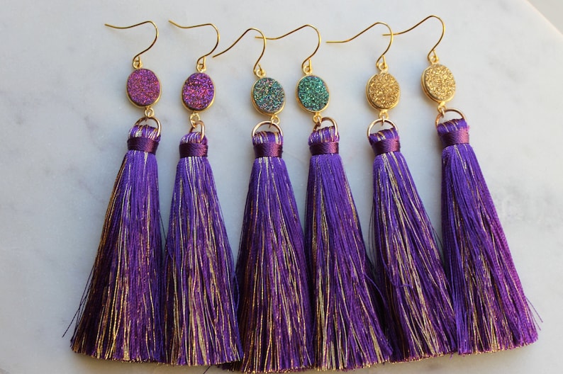 mardi gras acrylic earrings