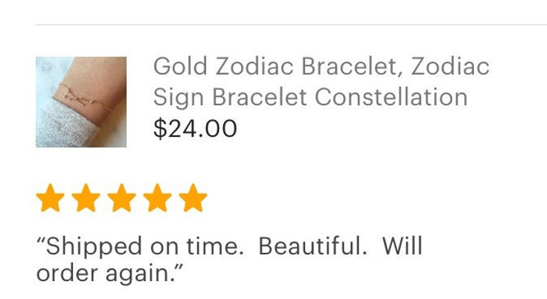 Personalized Jewelry Gift, Zodiac Jewelry, Gold Zodiac Bracelet, Zodiac Sign Bracelet, Constellation Bracelet, Celestial Wedding Party Gifts image 7
