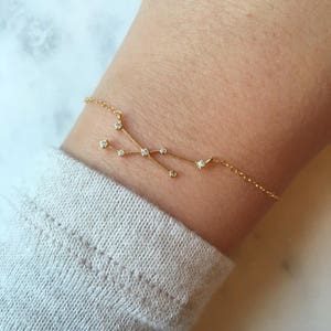 Personalized Jewelry Gift, Zodiac Jewelry, Gold Zodiac Bracelet, Zodiac Sign Bracelet, Constellation Bracelet, Celestial Wedding Party Gifts