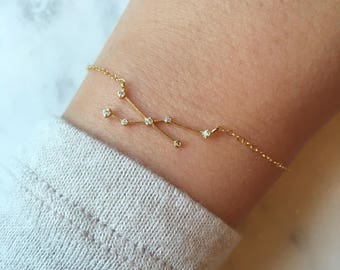 Personalisiertes Schmuck Geschenk, Sternzeichen Schmuck, Gold Sternzeichen Armband, Sternzeichen Armband, Sternzeichen Armband, Sternbild Armband, Celestial Wedding Party Geschenke