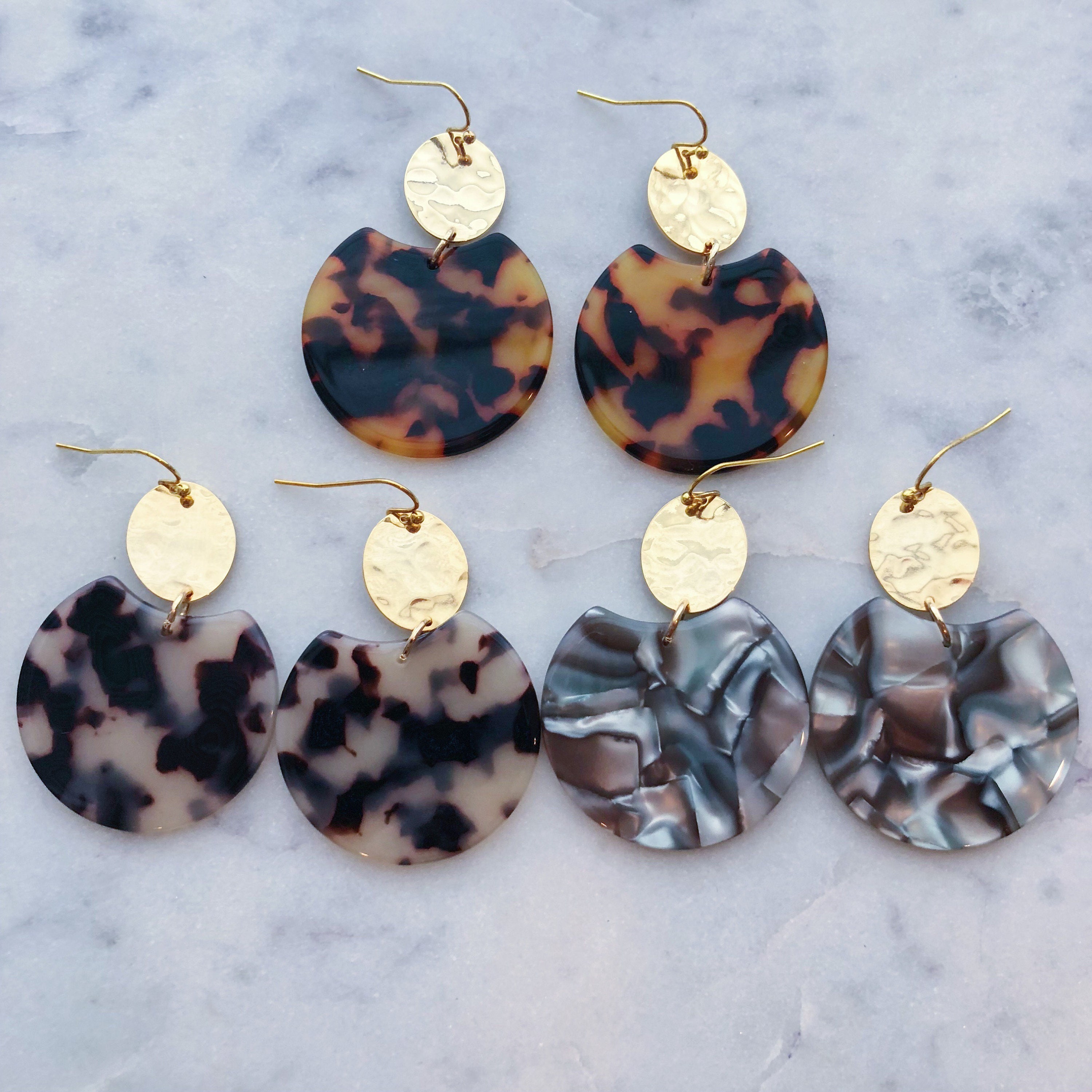 Resin Earrings Big Earrings Acrylic Jewelry Statement Etsy