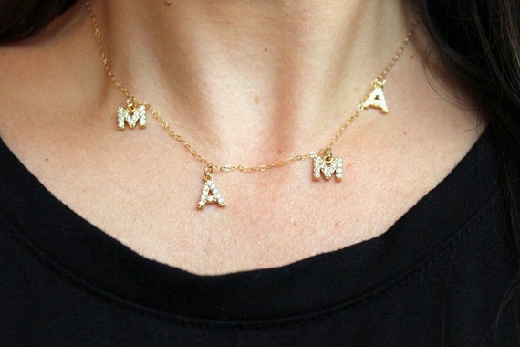 Gold Mama Necklace Crystal Mama 