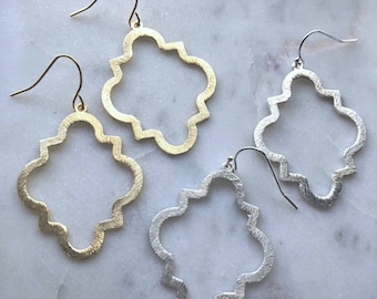 Gold Geometric Earrings, Silver Geometric Earrings, Gold Geometric Jewelry, Statement Earrings, Statement Jewelry