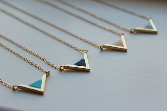 Etsy clearance triangle necklace