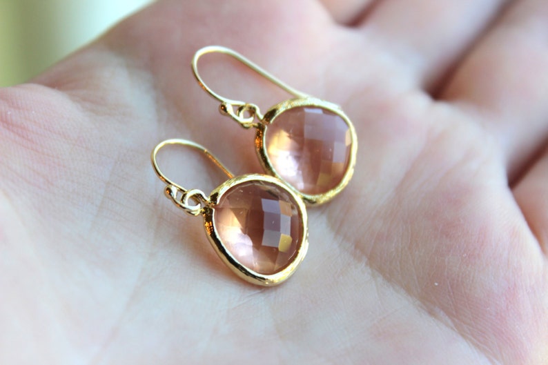 Blush Jewelry Sets Blush Bridal Jewelry Blush Pink Earrings Etsy