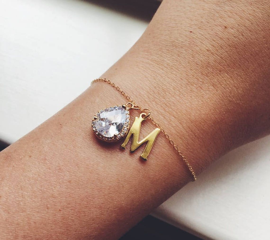 Gold Crystal Jewelry Set Wedding Jewelry Bridesmaid Etsy