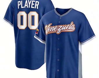 Kundenspezifisches Venezuela Royal Baseball Jersey, 2026 WBK-Fanbekleidung, Erwachsene Jugendgrößen