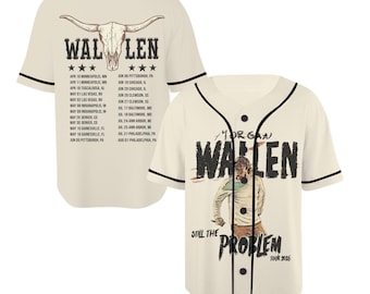 Maillot de baseball Morgan Wallen 2026, vêtements pour fans de musique pour concerts de tournée