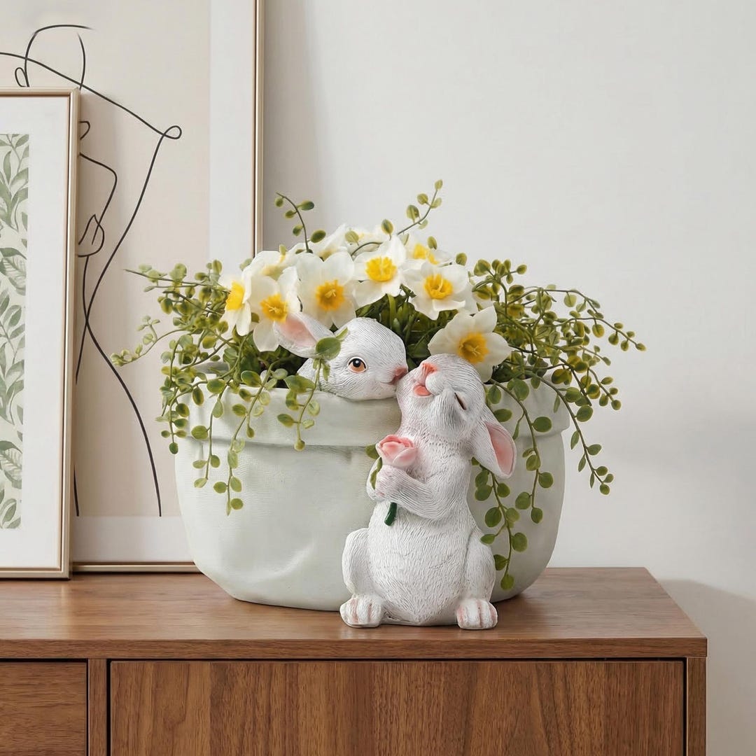 Rabbit Flower Pot Succulent Planter Garden Pots(with Drainage Hole) - Etsy