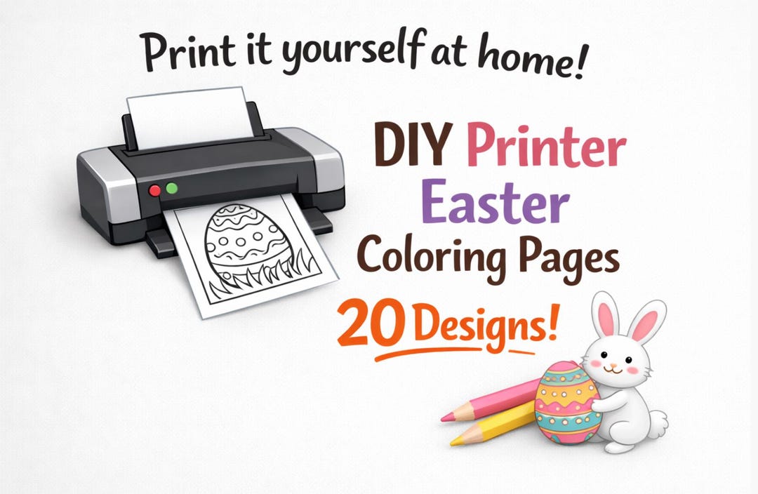 20 EASTER Coloring Pages Printable PDF Designs for Kids DIY Print at ...