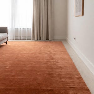 Mustard Yellow Area Rug, Modern Minimalist Carpet, Contemporary Gold Living Room Rug, Warm Earth Tone Floor Rug, Organic Modern Home Decor 8