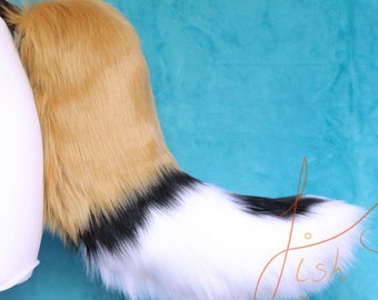 Faux Fur Wild Dog Tail: Cosplay Costume Accessory