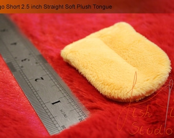 Pre-Made Straight Mango Plush Fabric Fursuit Tongue