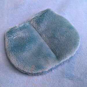 Rounded Teal Plush Fabric Fursuit Tongue - pre made