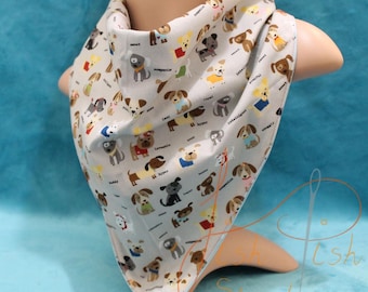 Premade - Extra Large Dog Print Fursuit Bandana - Fashion XL Jumbo Neck Scarf Accessory