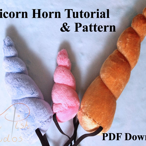 Fabric Unicorn Horn Tutorial and Pattern - PDF Digital Download