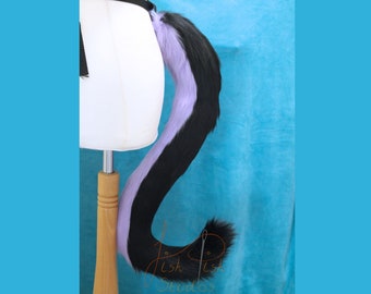 Medium Luxury Faux Cat Fursuit Cosplay Tail - Great for Cat Girl and Boy Furry gijinka LARP and festivals