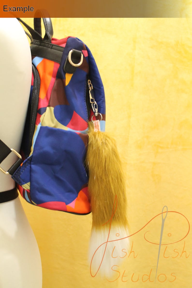 an example of the bag tail on a backpack